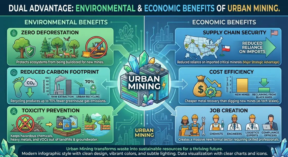 Environmental and Economic Benefits of Urban Mining
