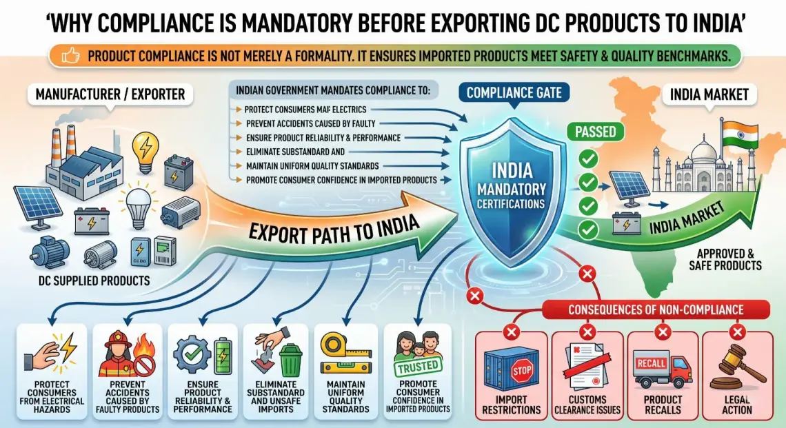 Compliance Is Mandatory Before Exporting DC Products to India