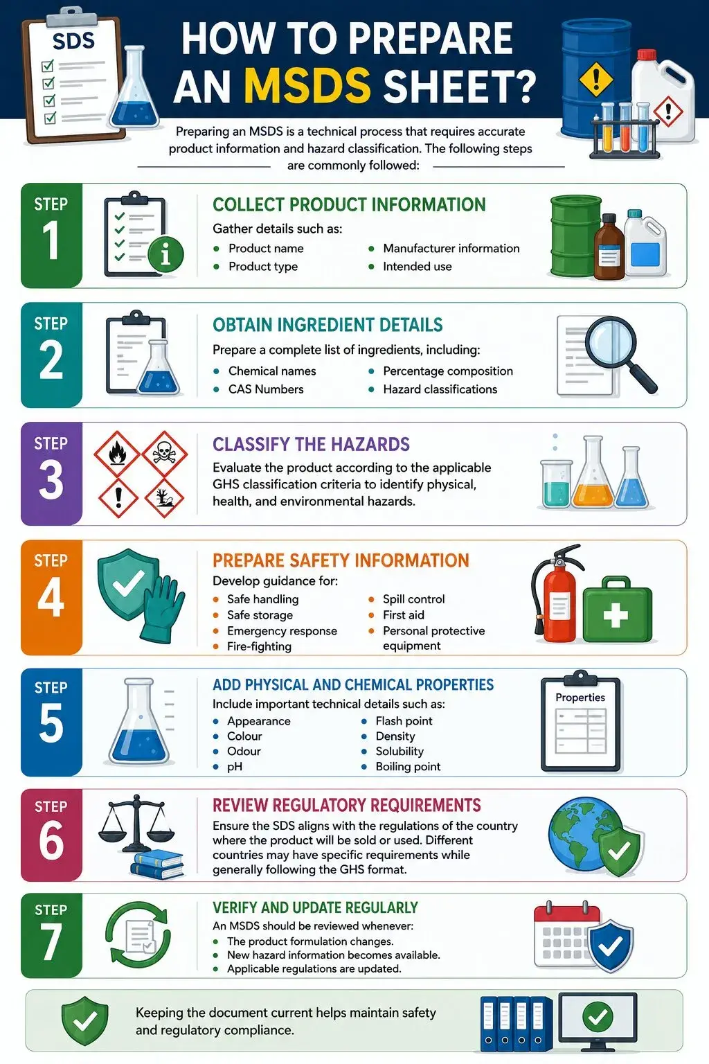 How to Prepare an MSDS Sheet