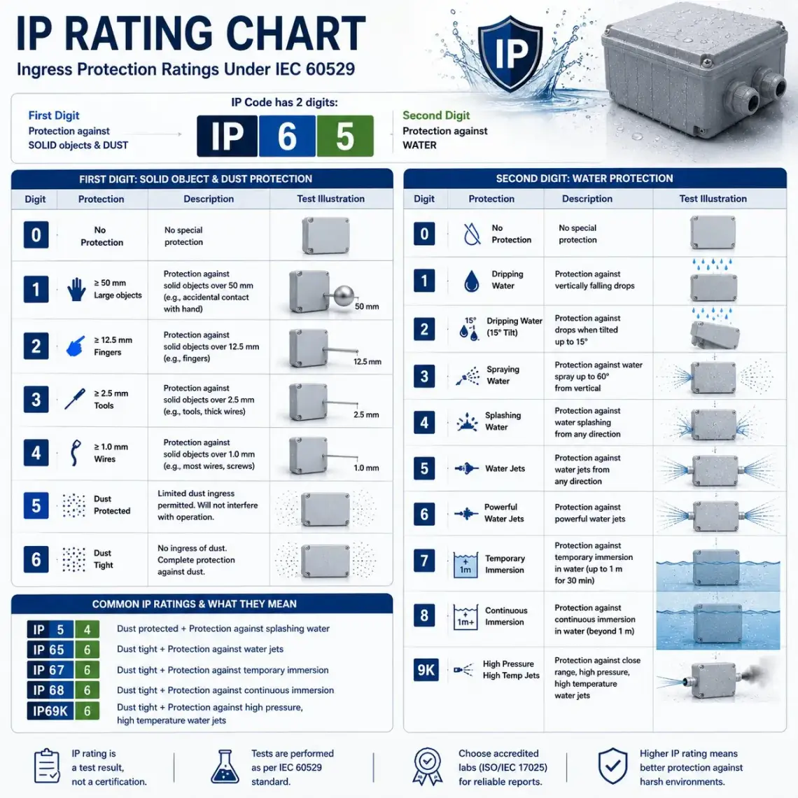 IP rating Chart