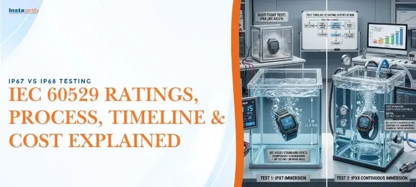 IP67 vs IP68 Testing: IEC 60529 Ratings, Process, Timeline & Cost Explained