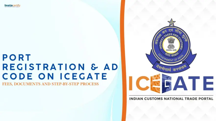 Port Registration & AD Code on ICEGATE